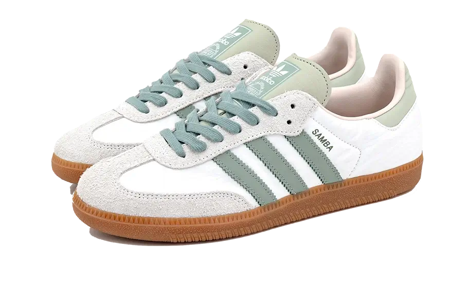 Alternative view of Adidas Samba Og Cloud White Silver Green