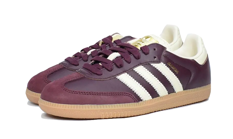 Alternative view of Adidas Samba Og Maroon Gold Metallic
