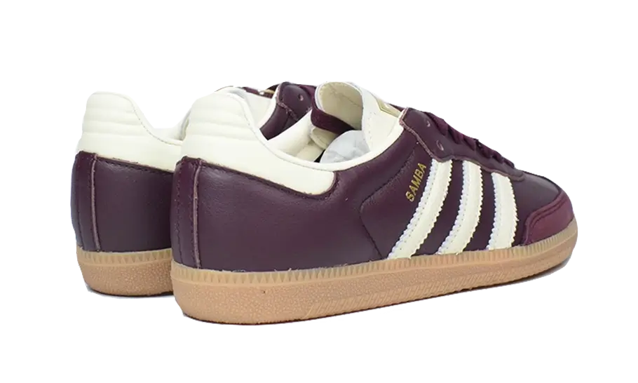 Adidas Samba Og Maroon Gold Metallic - Image 3