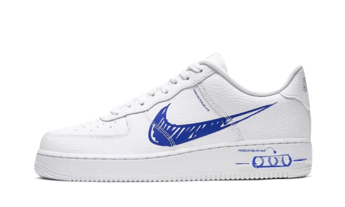 Air Force 1 Low Sketch Blue Swoosh - Image 6