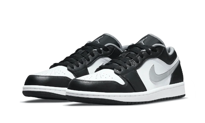 Alternative view of Air Jordan 1 Low Black White Particle Gray
