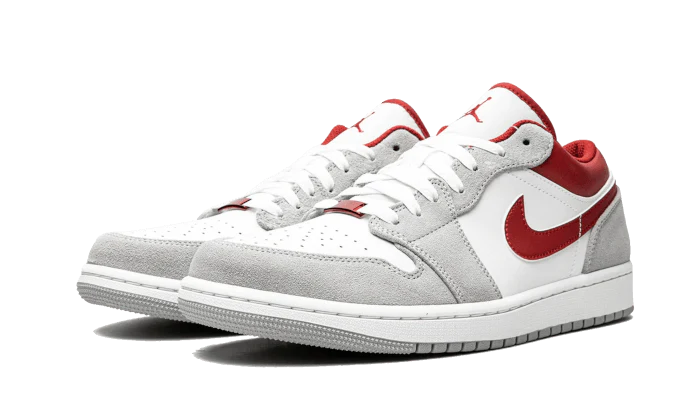 Alternative view of Air Jordan 1 Low Se Light Smoke Grey Gym Red