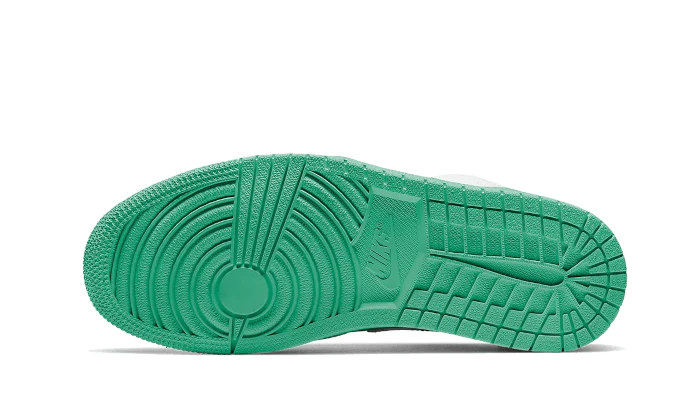 Alternative view of Air Jordan 1 Low White Lucky Green Black