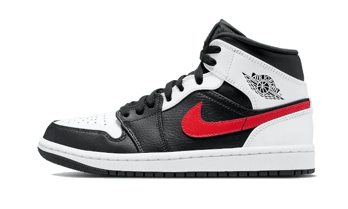 Air Jordan 1 Mid Black Chile Red White