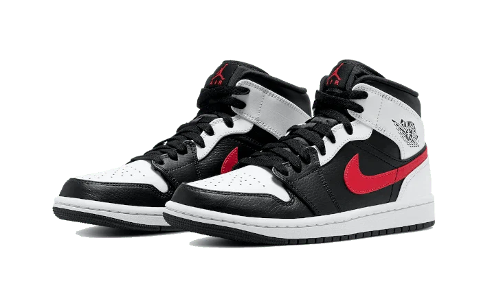 Alternative view of Air Jordan 1 Mid Black Chile Red White
