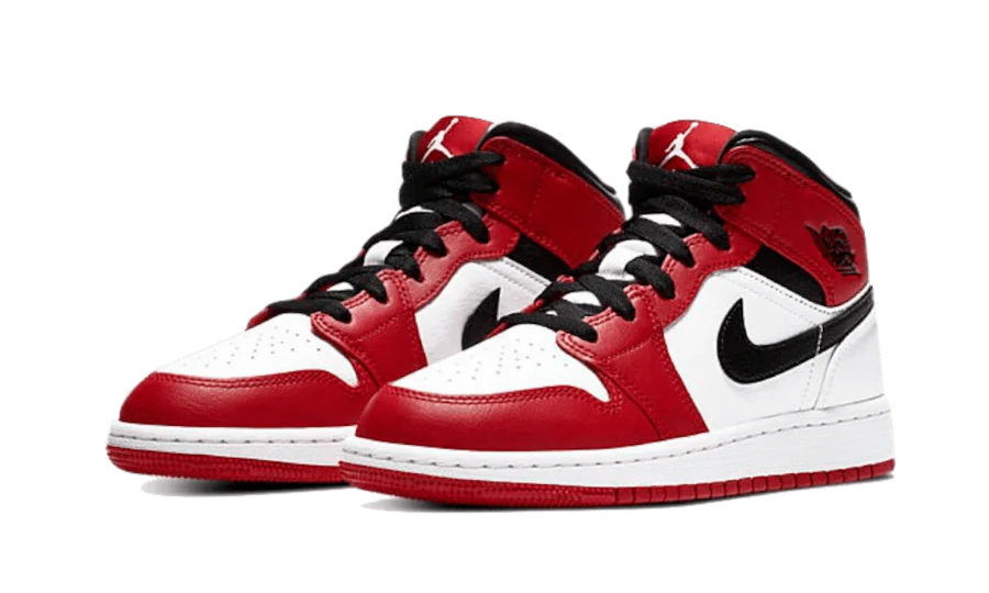 Alternative view of Air Jordan 1 Mid Chicago White