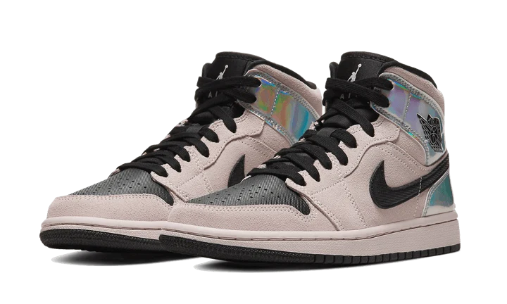 Alternative view of Air Jordan 1 Mid Dirty Powder Iridescent