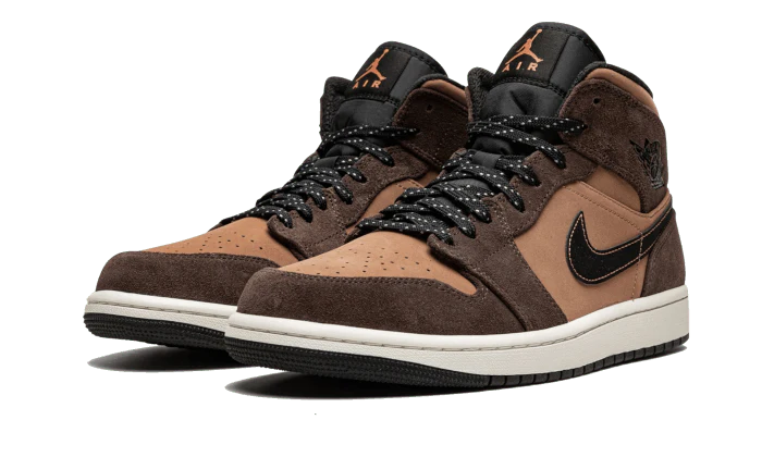 Alternative view of Air Jordan 1 Mid Earthy Brown