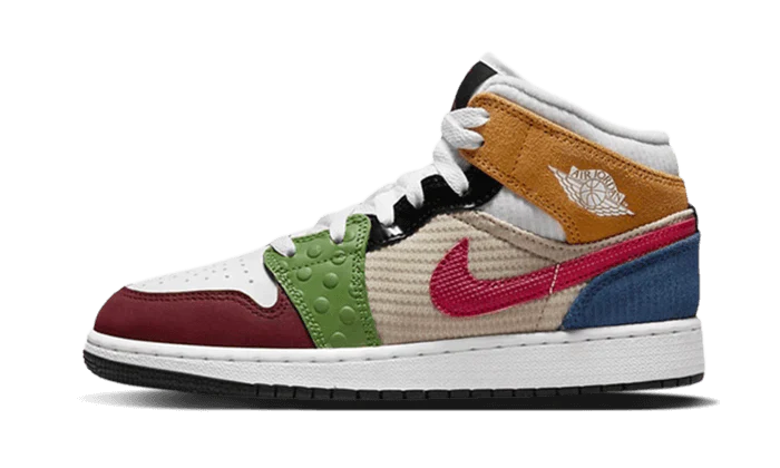 Air Jordan 1 Mid Gs Patchwork