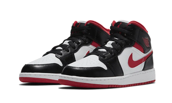 Alternative view of Air Jordan 1 Mid Gym Red Black White
