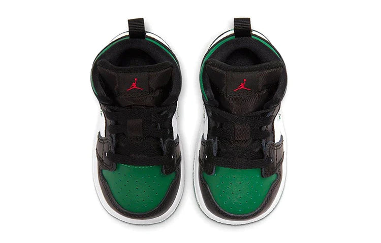 Air Jordan 1 Mid Kids Black Pine Green - Image 3