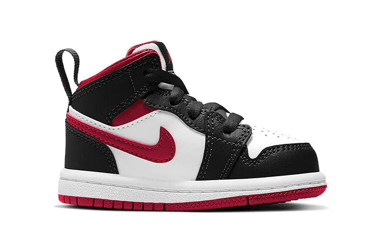 Alternative view of Air Jordan 1 Mid Kids Gym Red