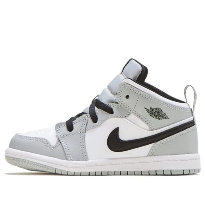Air Jordan 1 Mid Kids Light Smoke Grey - Image 6