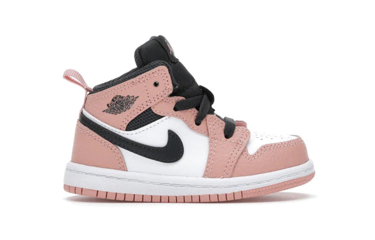 Alternative view of Air Jordan 1 Mid Kids Pink Quartez