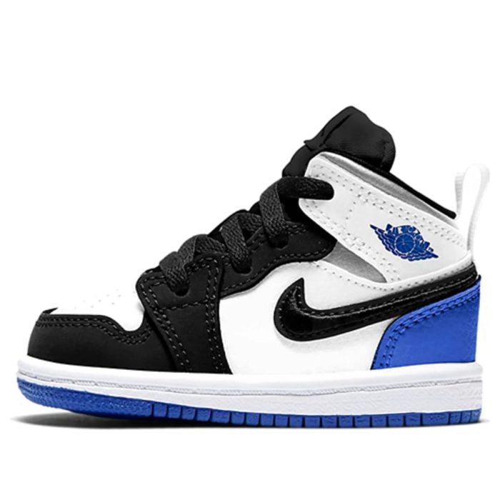 Air Jordan 1 Mid Kids Royal Black Toe - Image 4