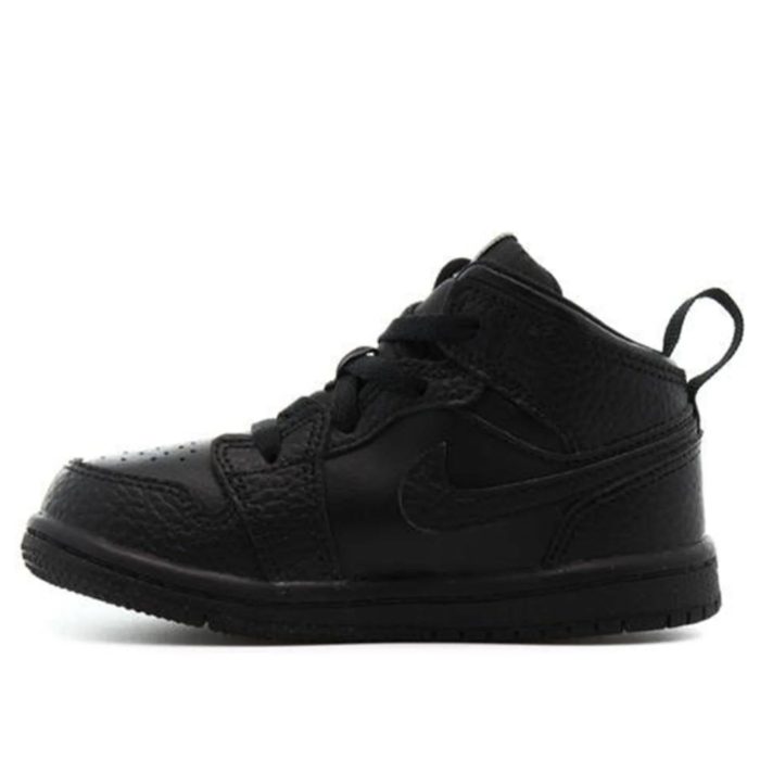 Air Jordan 1 Mid Kids Triple Black - Image 6