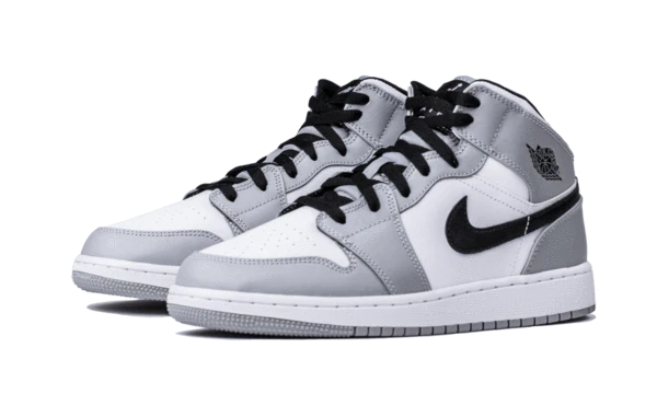 Alternative view of Air Jordan 1 Mid Light Smoke Gray