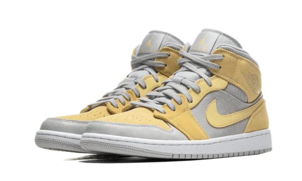 Alternative view of Air Jordan 1 Mid Mixed Textures Yellow