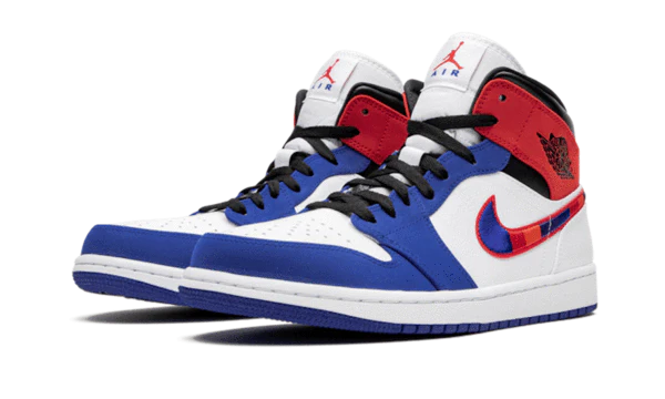 Alternative view of Air Jordan 1 Mid Multicolor Swoosh