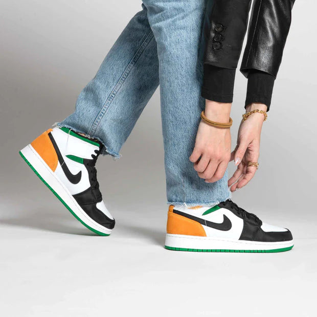 Air Jordan 1 Mid Se White Laser Orange Lucky Green - Image 5
