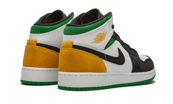 Air Jordan 1 Mid Se White Laser Orange Lucky Green - Image 3