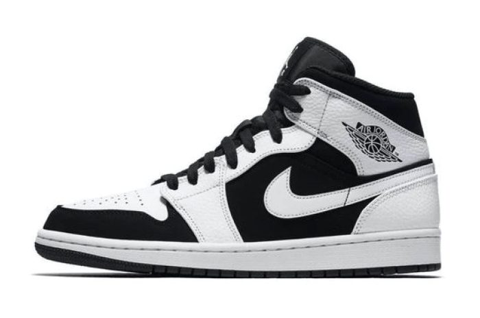 Air Jordan 1 Mid White Black - Image 6