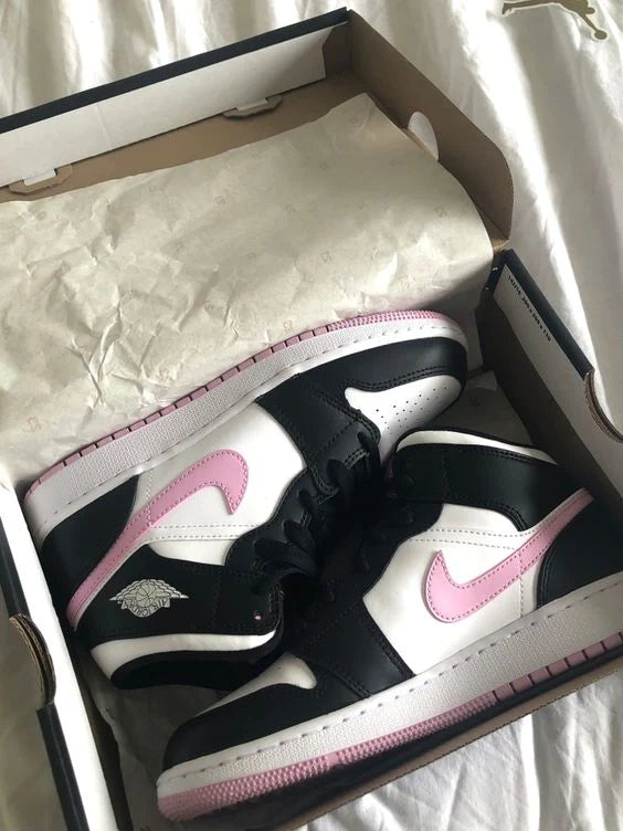 Air Jordan 1 Mid White Black Light Arctic Pink - Image 5