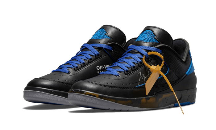 Alternative view of Air Jordan 2 Retro Low Sp Off White Black Blue 2