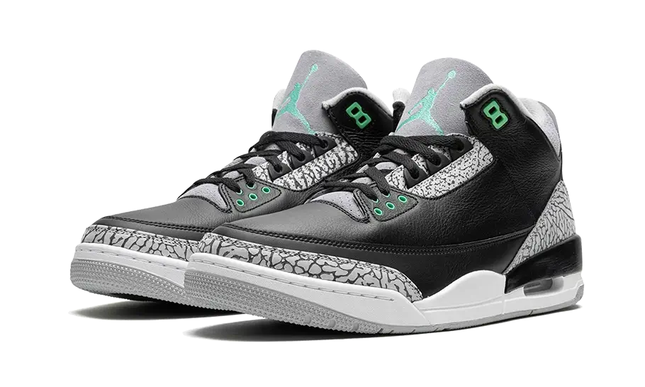 Alternative view of Air Jordan 3 Retro Green Glow