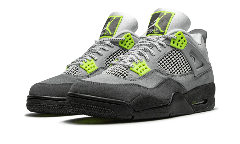 Alternative view of Air Jordan 4 Neon Volt