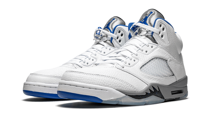 Alternative view of Air Jordan 5 Retro White Stealth