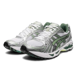 Alternative view of Asics Gel-Kayano 14 White Pure Silver Slate Grey Sage