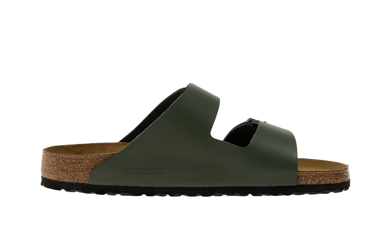 Alternative view of Birkenstock Arizona Natural Leather Green / Thyme