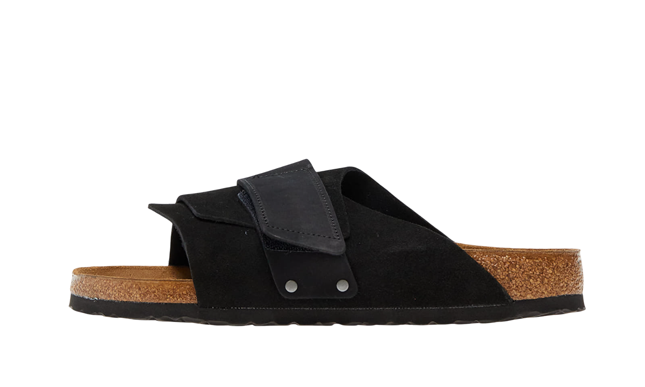 Birkenstock Kyoto Velvet Leather Soft Suede & Nubuck Black