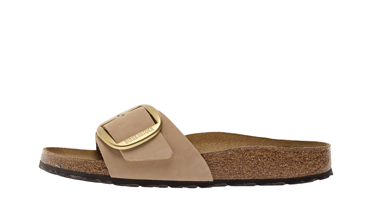 Birkenstock Madrid Big Buckle Natural Leather Nubuck Beige