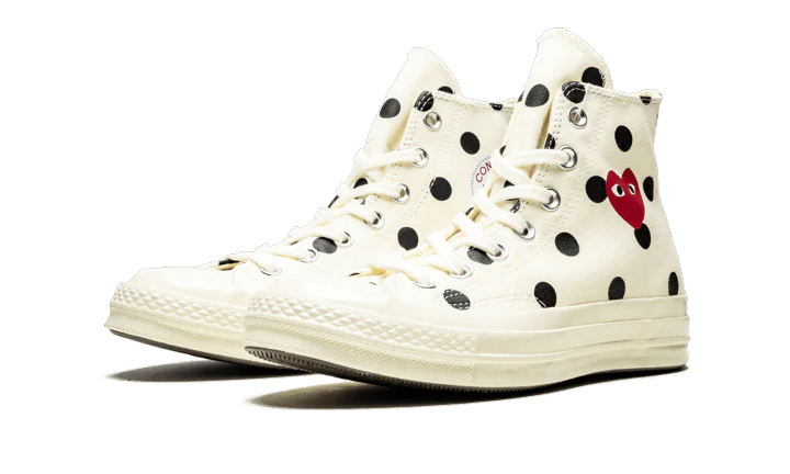 Alternative view of Chuck Taylor All Star 70S Hi Comme Des Garcons Play Polka Dot White