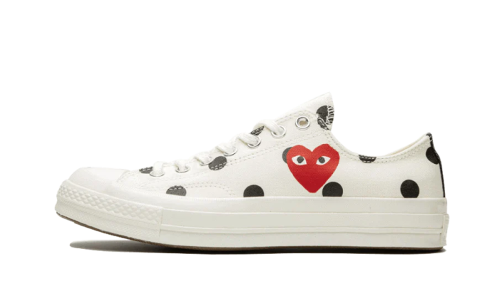 Chuck Taylor All Star 70S Ox Comme Des Garcons Play Polka Dot White - Image 5
