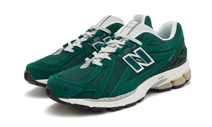 Alternative view of New Balance 1906R Green Suede Metallic Silver