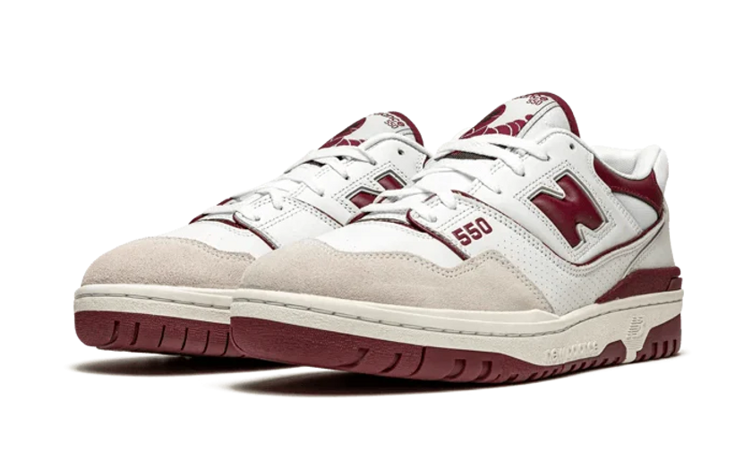 New Balance 550 Sea Salt Burgundy - Image 2