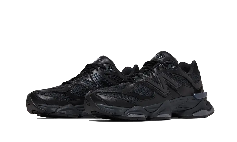 Alternative view of New Balance 9060 Triple Black Leather