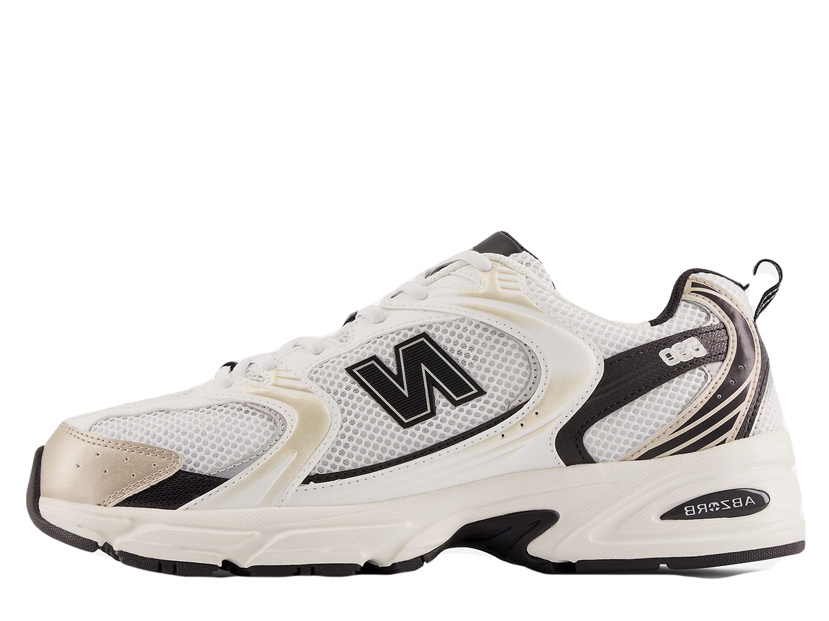 New Balance White Light Gold Metallic