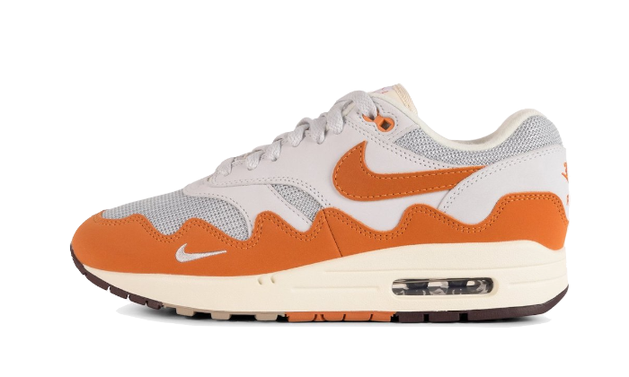 Nike Air Max 1 Patta Monarch Special Box Braceletskudh1348 001 Colorsmetallic Silver Monarch Pure Platinum Release Dateoctober 2021