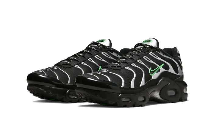Nike Air Max Plus Black Silver Green Strike - Image 2