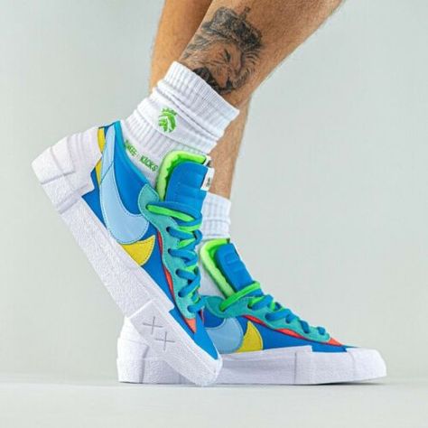 Nike Blazer Low Sacai Kaws Blue - Image 5