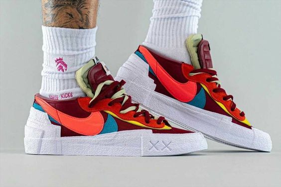 Nike Blazer Low Sacai Kaws Team Red - Image 5