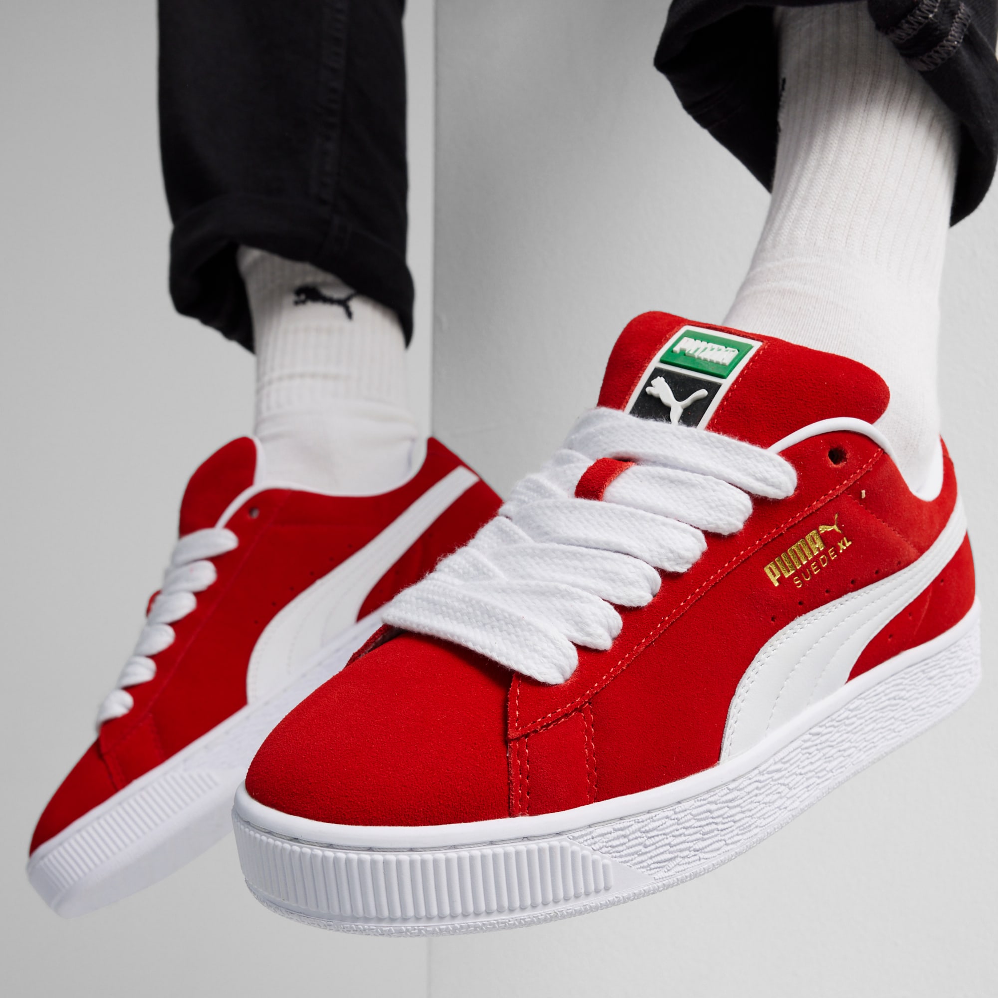 Suede Xl Sneakers Unisex Red-White - Image 6