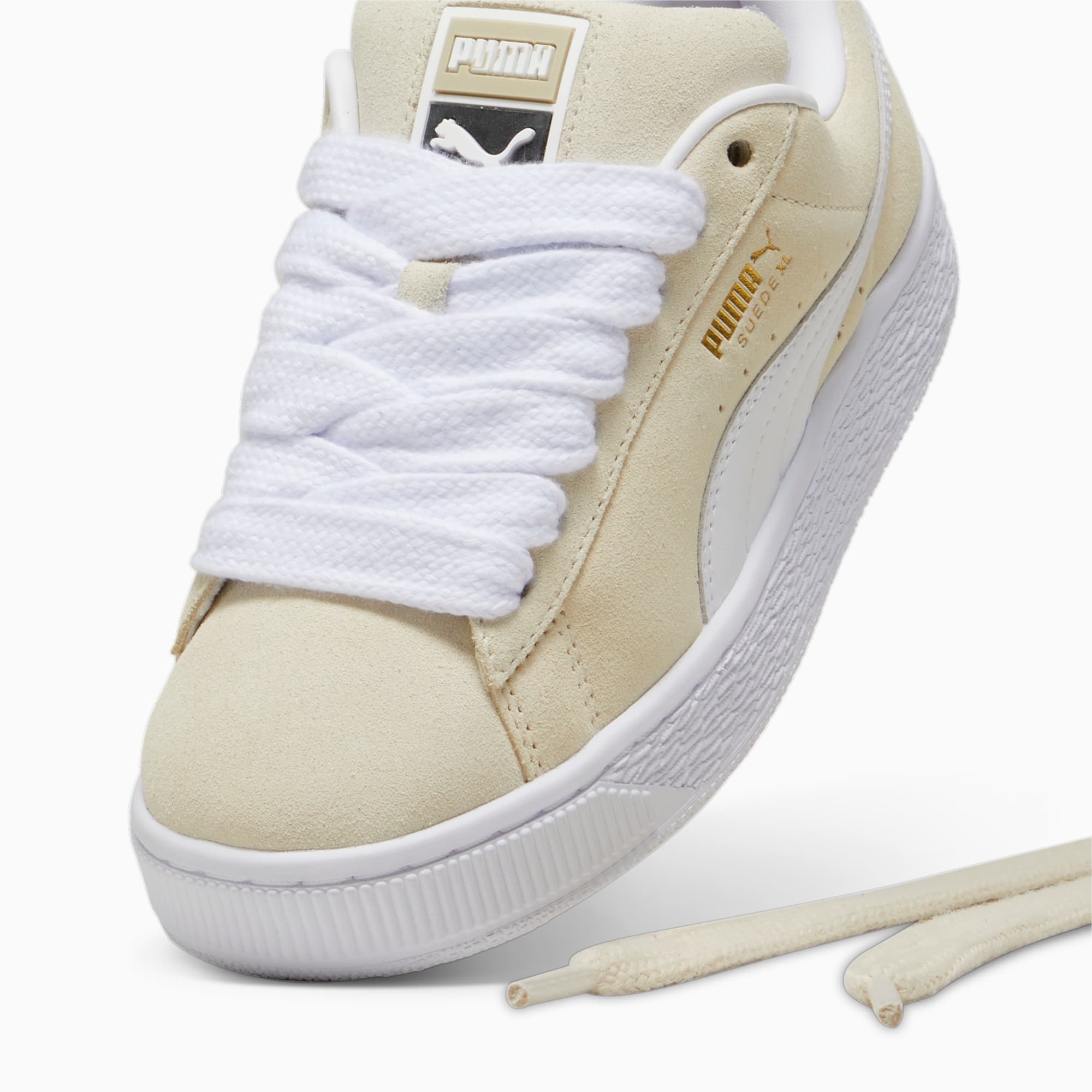Suede Xl Sneakers Unisex Sugared Almond-White - Image 4
