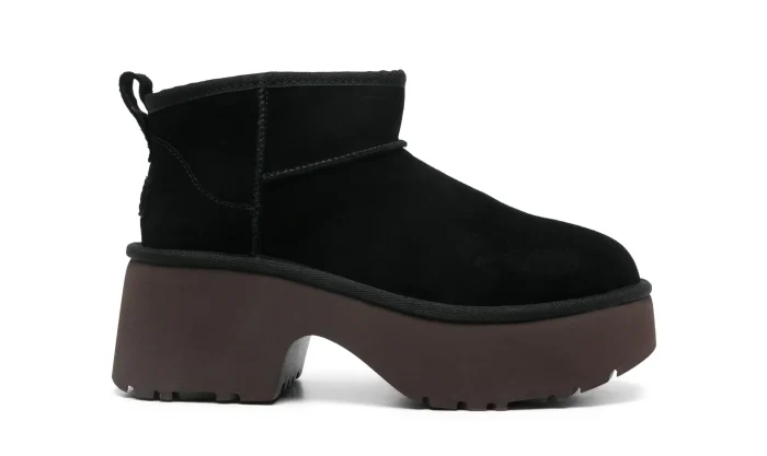 Ugg Classic Ultra Mini New Heights Boots Black - Image 5