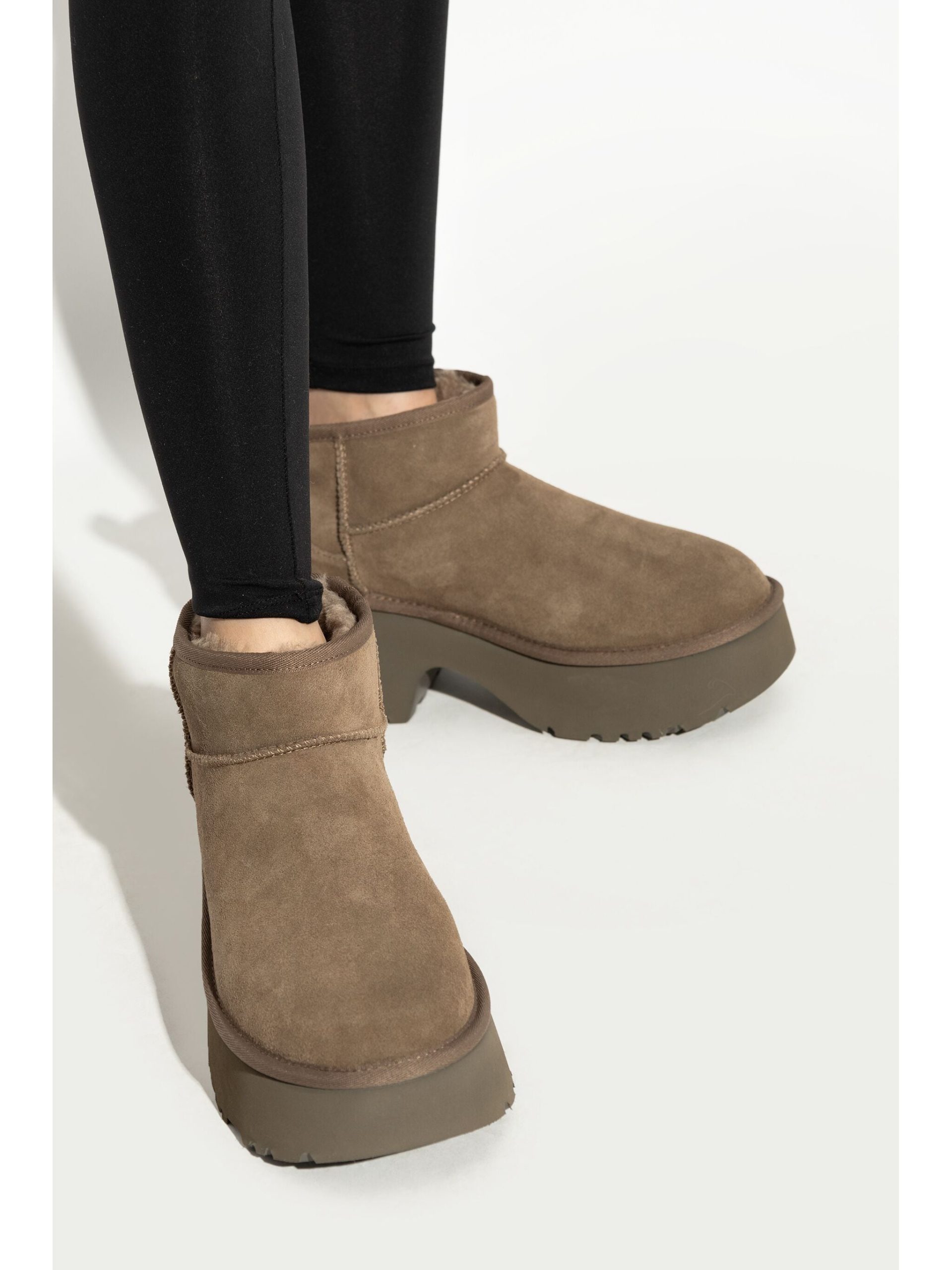 Ugg Classic Ultra Mini New Heights Boots Light Brown - Image 5