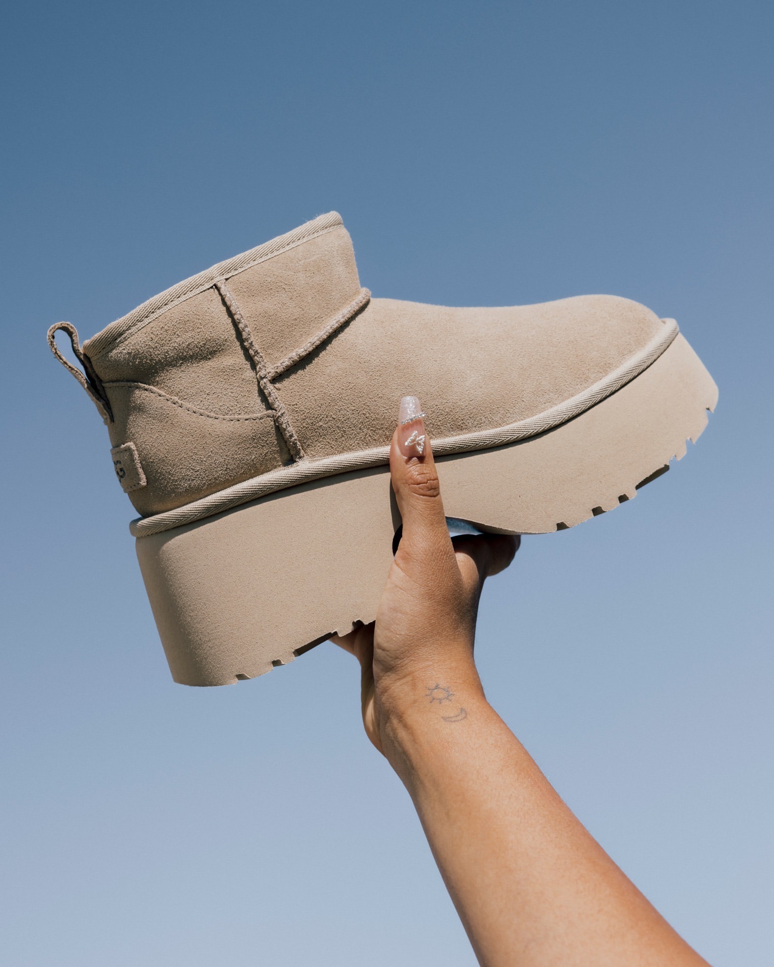 Ugg Classic Ultra Mini New Heights Boots Mustard Seed - Image 6